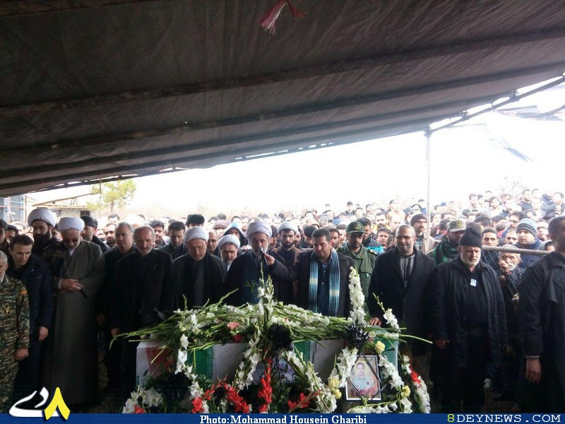 آتش نشان شهید محسن روحانی در رضوانشهر تشییع و تدفین شد + تصاویر
