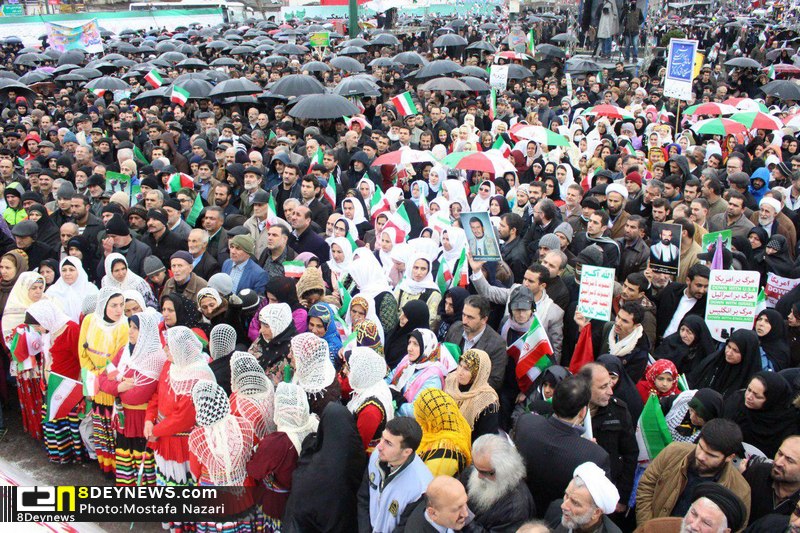 راهپیمایی باشکوه مردم رشت سالروز پیروزی انقلاب اسلامی + تصاویر