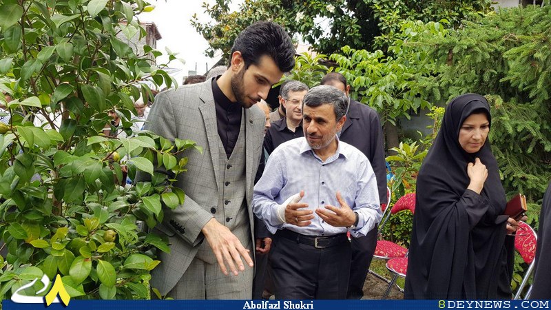 حضور احمدی نژاد در منزل استاندار فقید گیلان / تصاویر