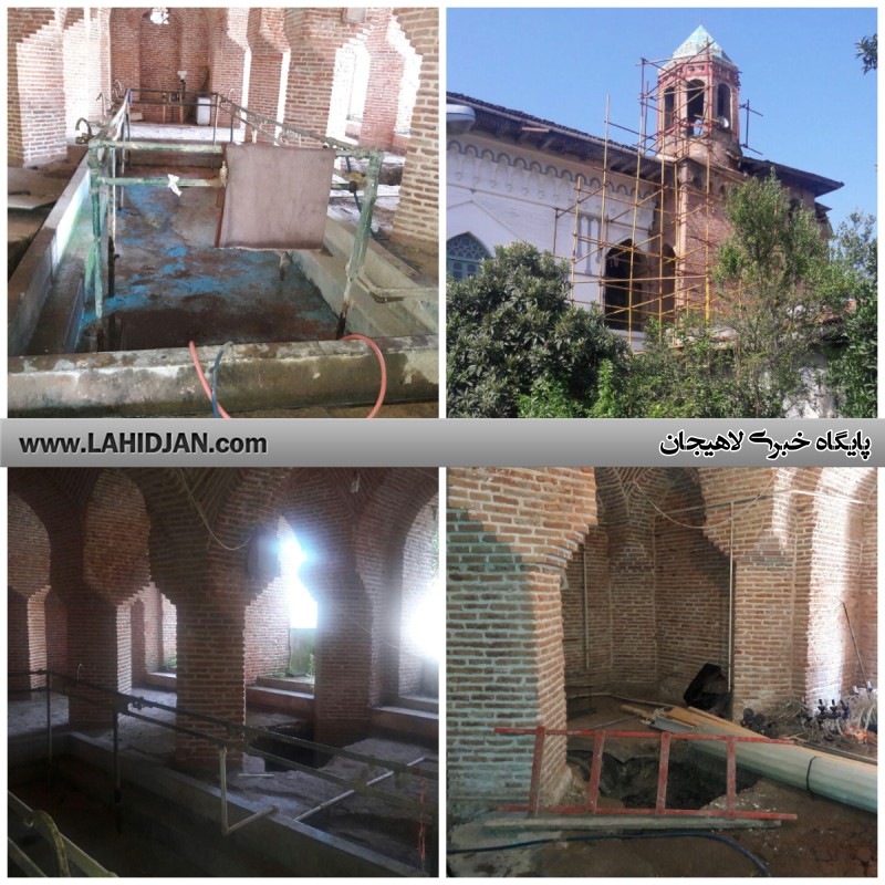 مسجد اکبریه لاهیجان مرمت می شود + عکس