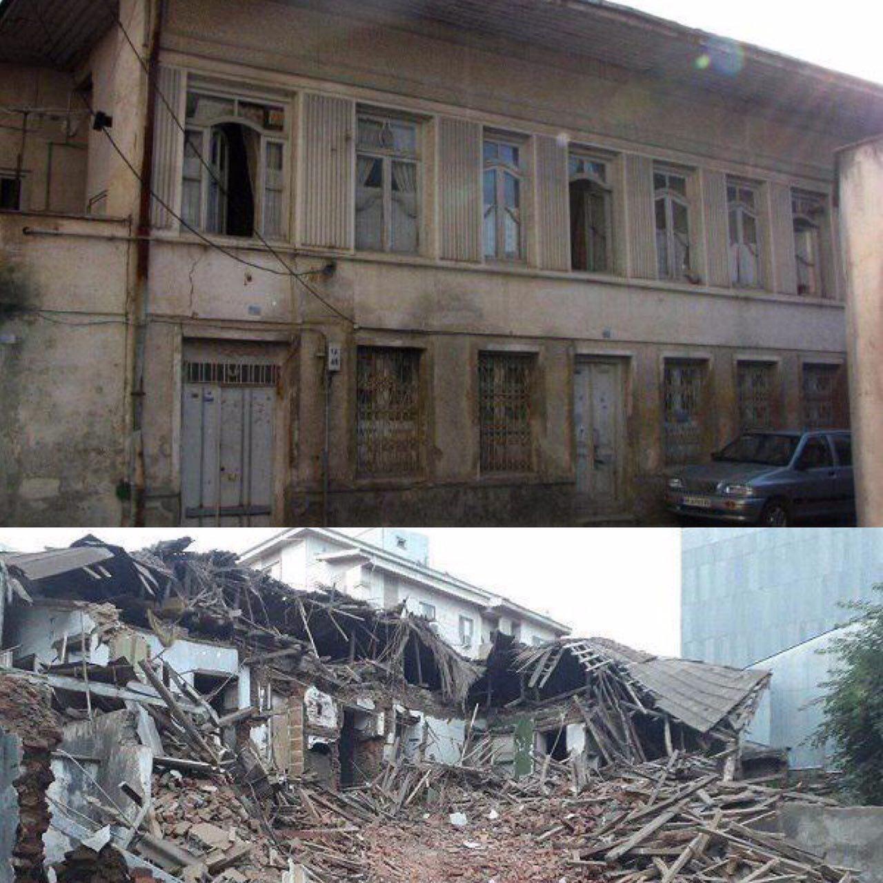 خانه تاریخی شبان در محله چله خانه رشت فروریخت