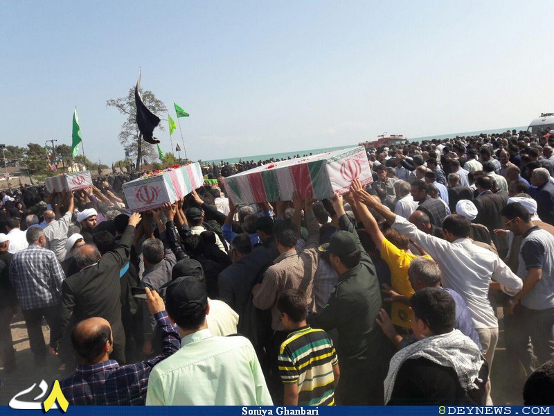 گزارش تصویری کامل از مراسم تشییع ۳ شهید گمنام در حویق تالش