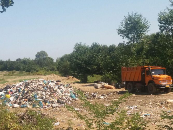 دپوی زباله در حاشیه رودخانه خالکایی ماسال + تصاویر