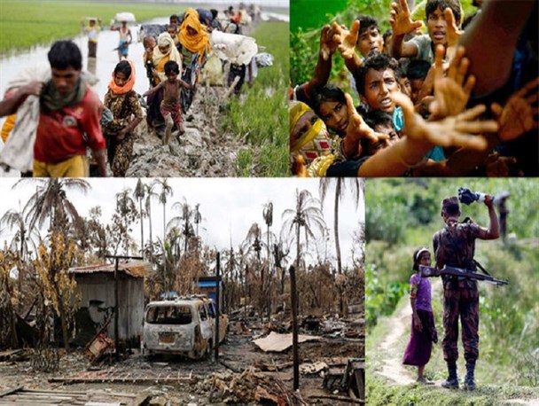 چهار روستای دیگر مسلمانان میانمار به آتش کشیده شد/ آمار واقعی قربانیان بیش از ۳۵۰۰ نفر است