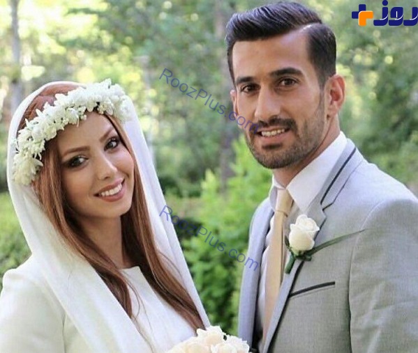 حجاب نامتعارف همسر فوتبالیست مشهور در مراسم ازدواجشان+عکس