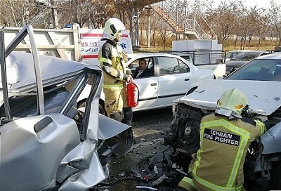 راننده یدک کش در تصادف جان داد+ عکس