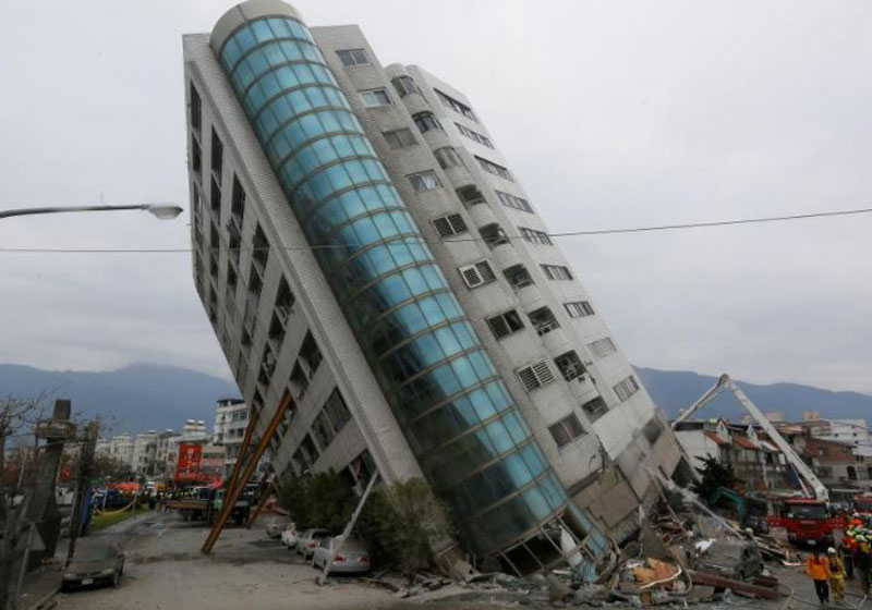 حداقل ۵ کشته در زمین لرزه ۶.۴ ریشتری تایوان + عکس