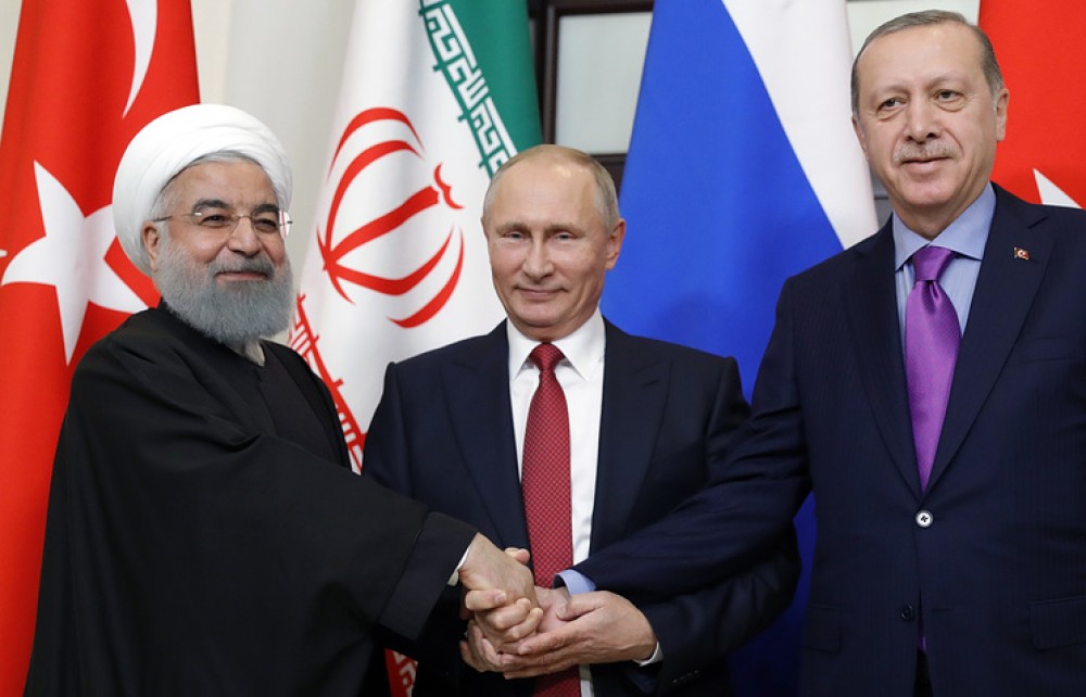 دیدار روحانی و روسای جمهور روسیه و ترکیه در آنکارا