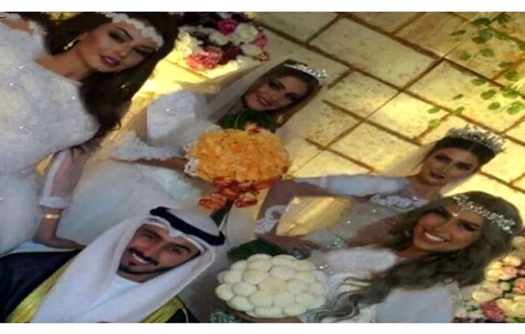 ازدواج همزمان با ۴ دختر برای رو‌کم‌کنی همسر اول + عکس