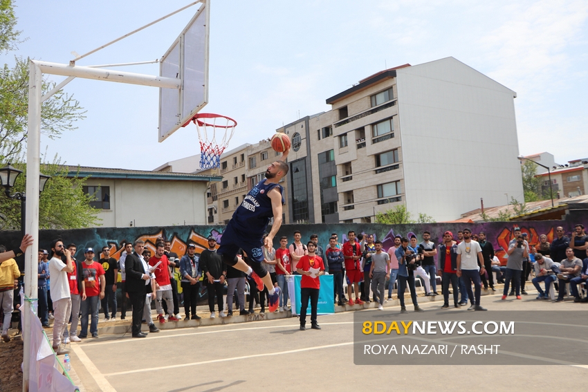 فستیوال بسکتبال خیابانی در رشت برگزار شد+تصاویر