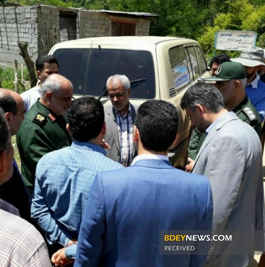 بازدید فرمانده سپاه قدس گیلان از وضعیت جاده کوهستان حویق + تصاویر