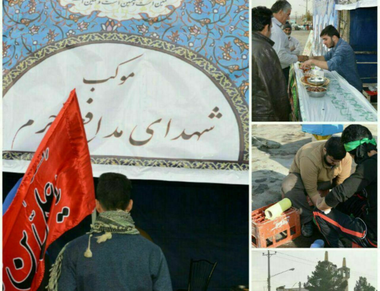 خدمات رسانی جوانان جهادگر گیلانی به زائران رضوی در جاده نیشابور ـ مشهد + تصاویر