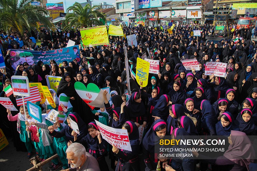 گزارش تصویری/  راهپیمایی روز ملی «مبارزه با استکبار جهانی» در صومعه سرا