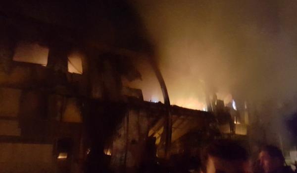 آتش سوزی در کارخانه کاله در کربلا