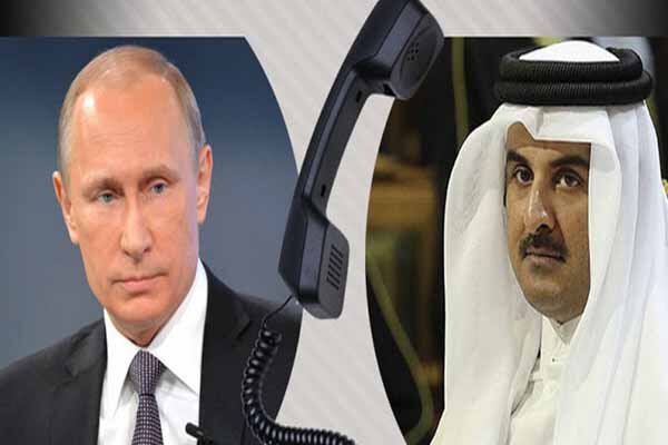 گفتگوی تلفنی امیر قطر و پوتین درباره امنیت خلیج فارس