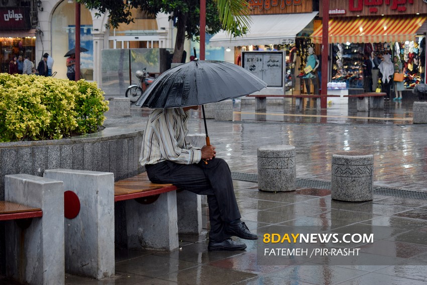 بارش باران و کاهش محسوس دمای هوا در گیلان