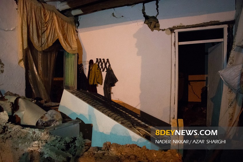 خسارت زلزله در روستای “وَرنکش” میانه + تصاویر