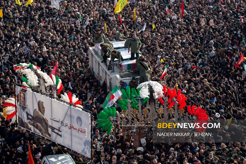 تشییع باشکوه سپهبد شهید “قاسم سلیمانی” با حضور میلیونی مردم در تهران + تصاویر
