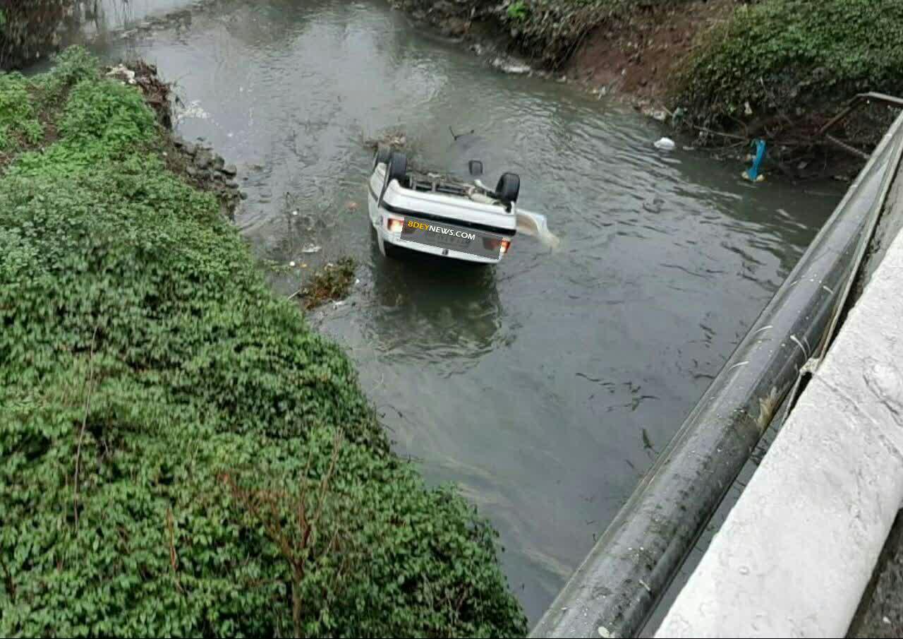 سقوط خودرو پرشیا در رودخانه گازروبار صومعه سرا