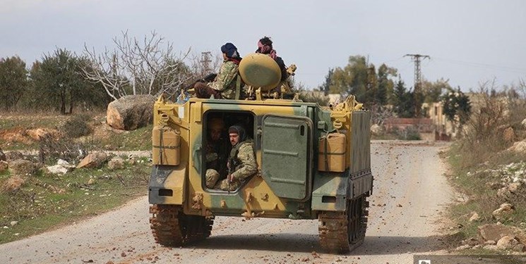 آغاز تجاوز نظامی ترکیه و تروریست‌های وابسته به آنکارا، در شرق ادلب