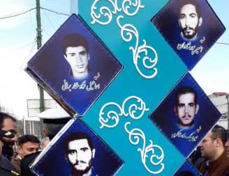 رونمایی از نماد شهدا در میدان مصلی رشت + عکس