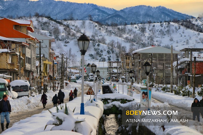 گزارش تصویری/ وضعیت شهر املش پس از بارش سنگین برف