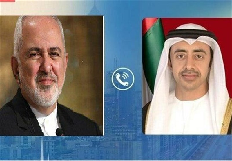 گفتگوی ظریف با وزیر خارجه امارات درباره تحولات منطقه‌ای