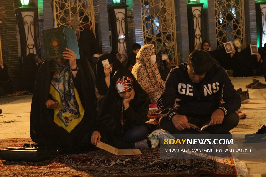 احیاء شب ۲۱ماه مبارک رمضان در آستان سید جلال الدین اشرف + تصاویر