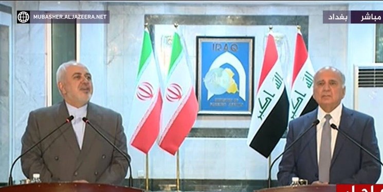 ظریف: منطقه ما نیاز به آرامش دارد/ فواد حسین: عراق به دنبال روابط متوازن با کشورهای همسایه است