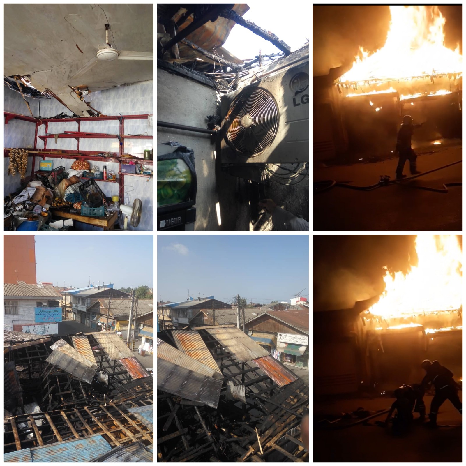آتش سوزی ۴مغازه در جماران رشت/ رئیس سازمان آتش نشانی: مردم از جابجایی تجهیزات آتش نشانی خودداری کنند
