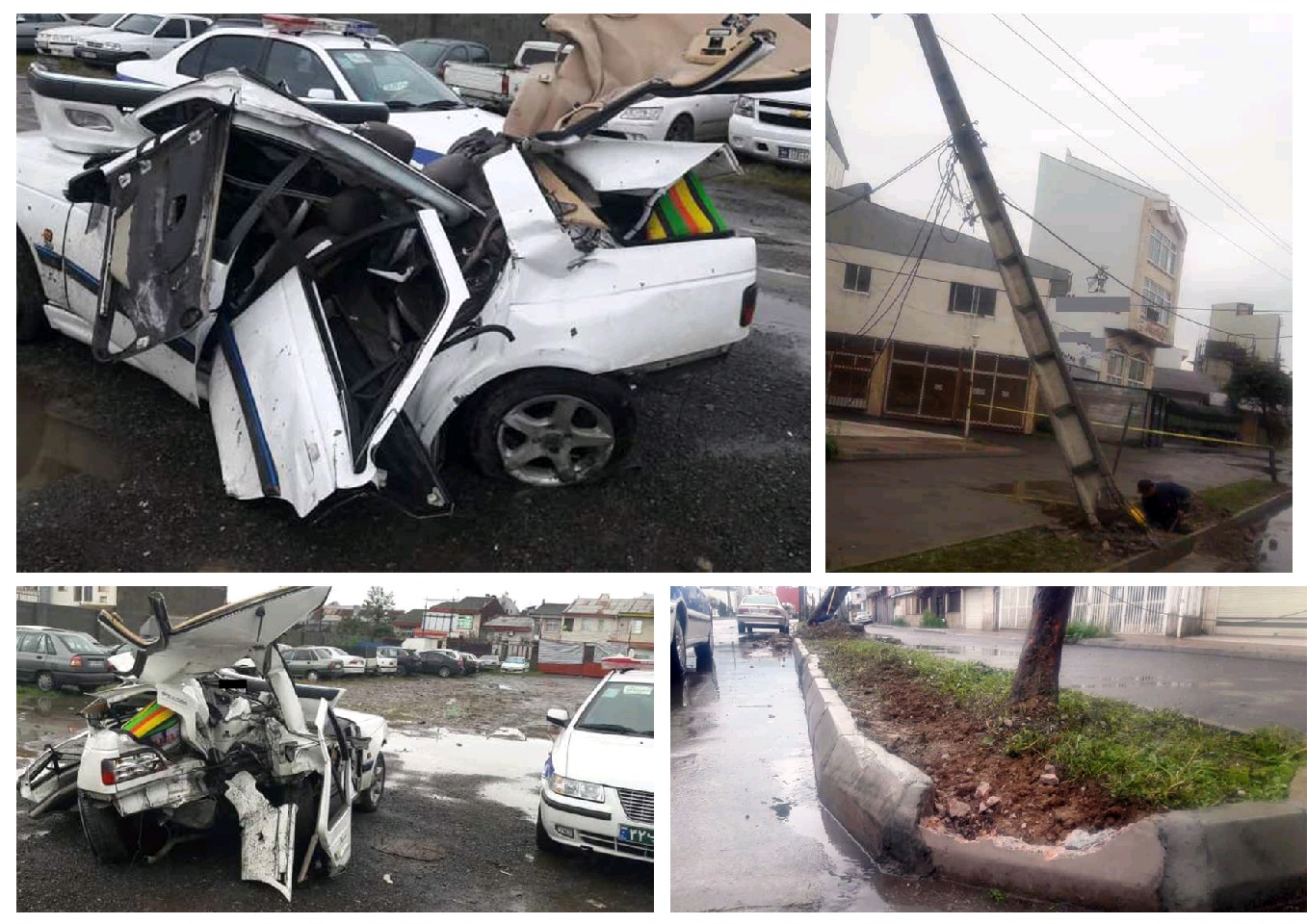 ۵ کشته و مجروح بر اثر بی احتیاطی راننده خودرو پژو پارس در رشت
