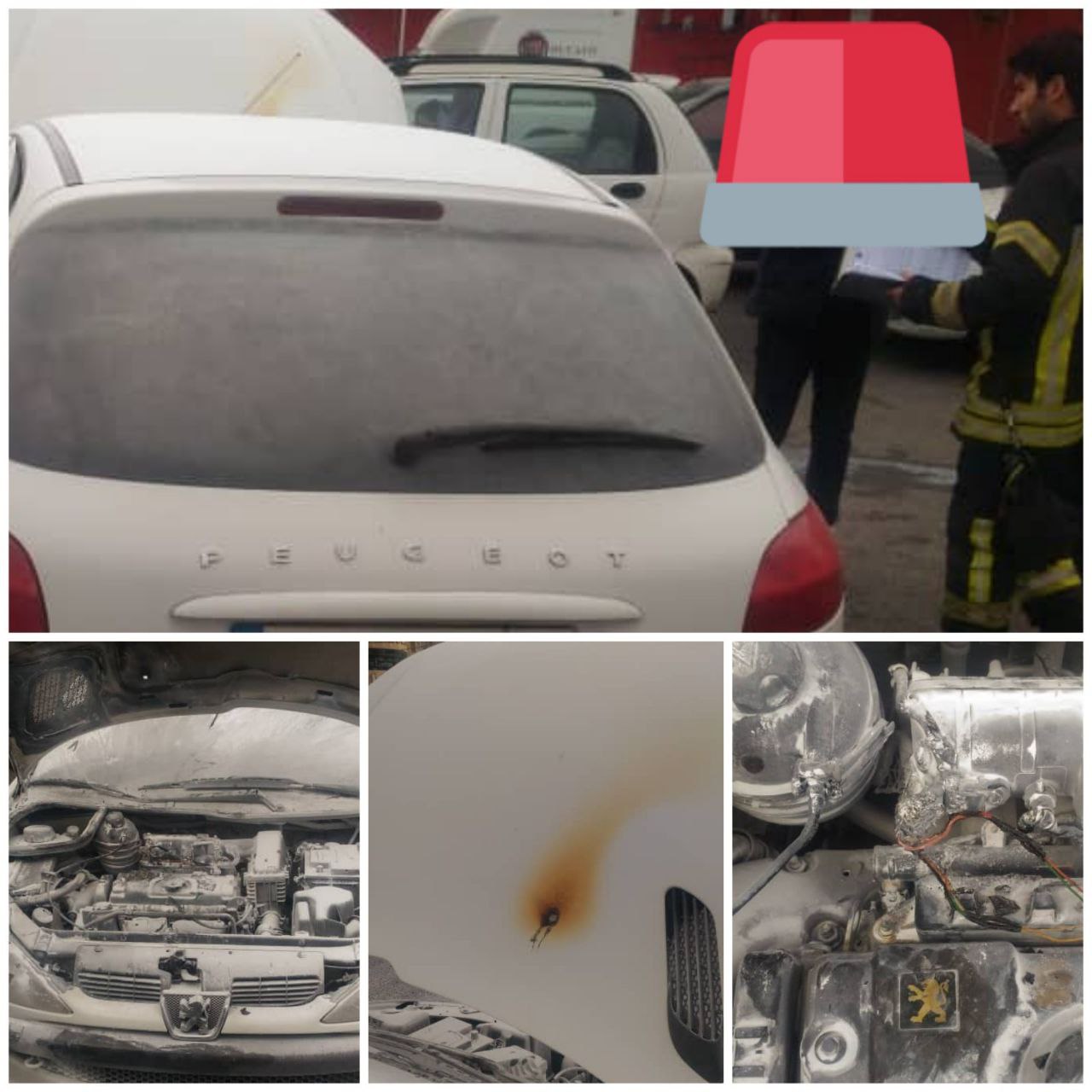 آتش سوزی خودروی سواری در میدان سرگل رشت/ اقدام آگاهانه شهروندان کارساز شد