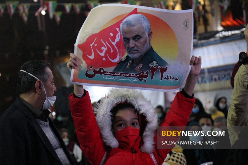 جشن انقلاب در شب ۲۲بهمن در رشت + تصاویر