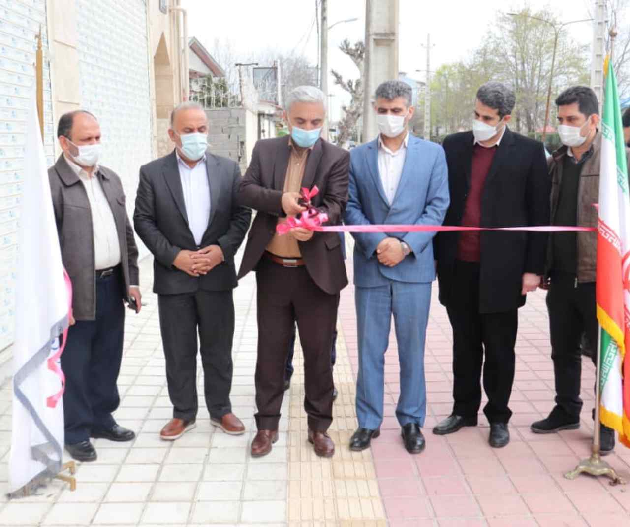افتتاح پروژه پیاده‌روسازی و سنگ فرش شهرداری صومعه‌سرا