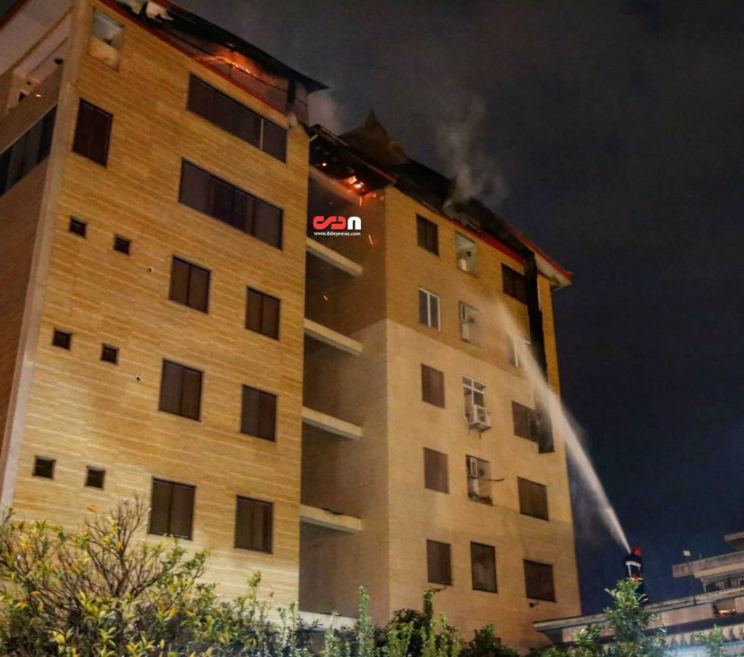 آتش سوزی شدید یک آپارتمان در بندرانزلی + فیلم