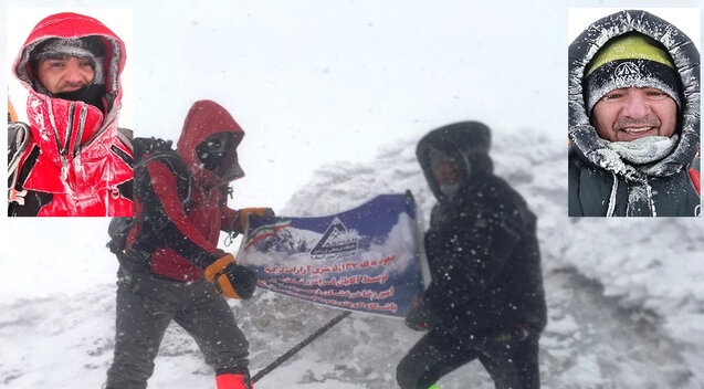 صعود ۲ کوهنورد آستارایی به قله آرارات ترکیه