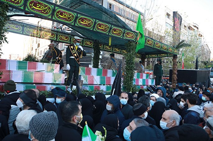 مراسم تشییع ۱۵۰ شهید گمنام تهران آغاز شد