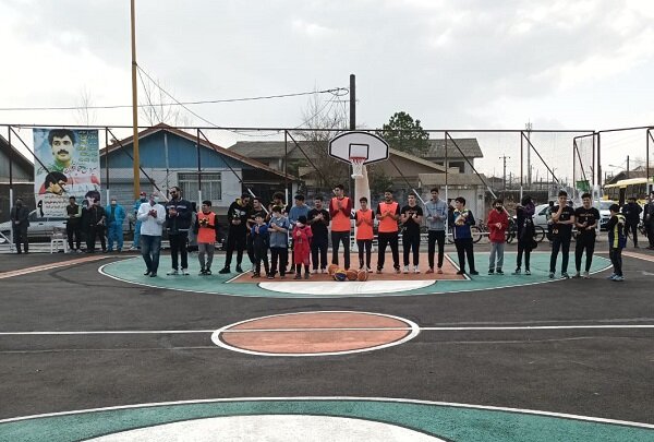 بهره‌برداری نخستین زمین بسکتبال خیابانی در انزلی