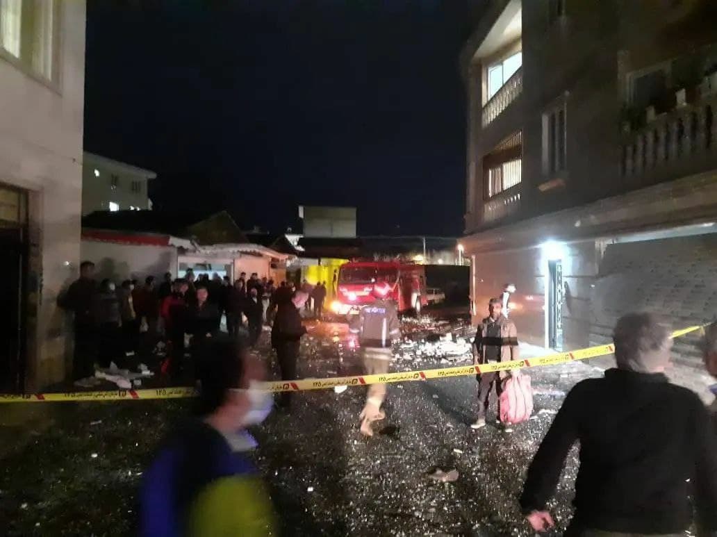 مصدومیت یک نفر در حادثه انفجار آپارتمان در لاهیجان