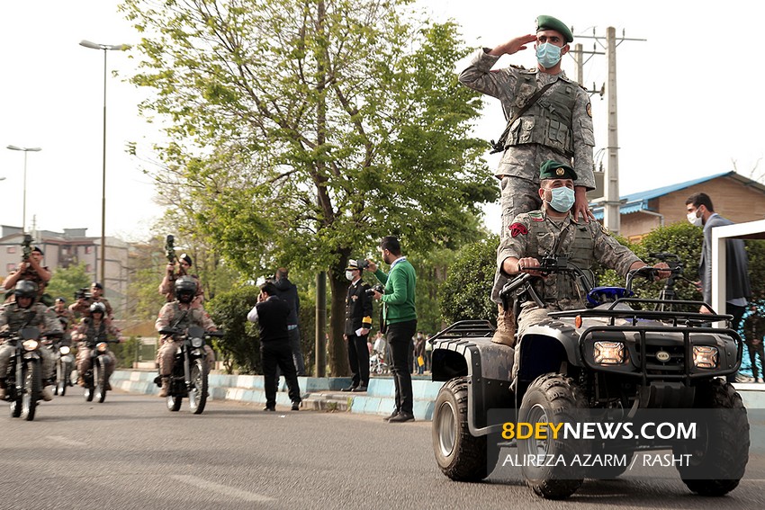 تصاویر| رژه خودرویی روز ارتش در رشت