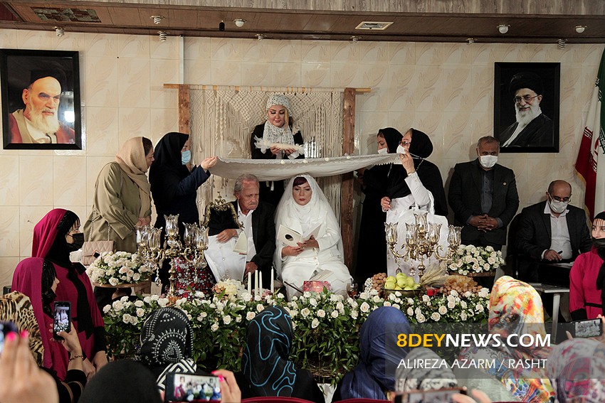 تصاویر| جشن ازدواج دو مددجوی آسایشگاه سالمندان رشت