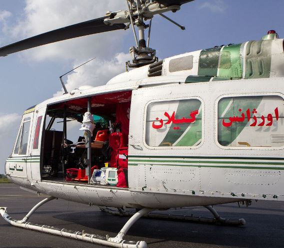 پرواز بالگرد اورژانس گیلان برای نجات بیمار آستارایی