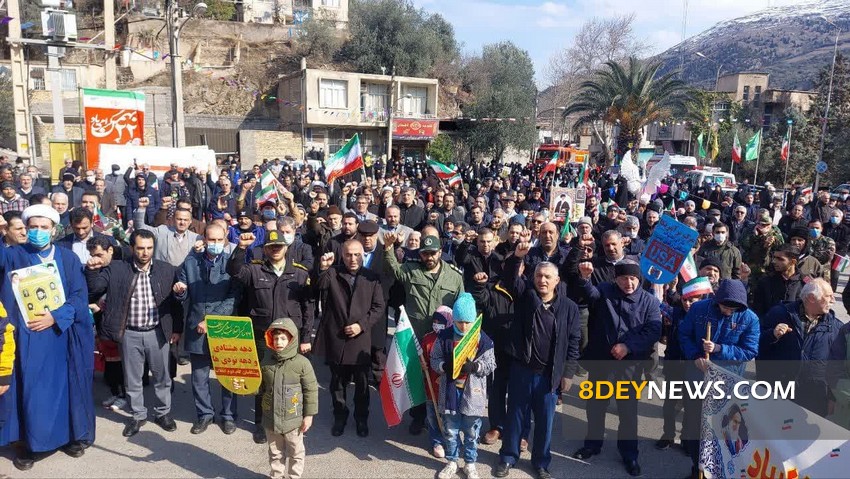 راهپیمایی ۲۲ بهمن با حضور باشکوه مردم رودبار برگزار شد+ تصاویر