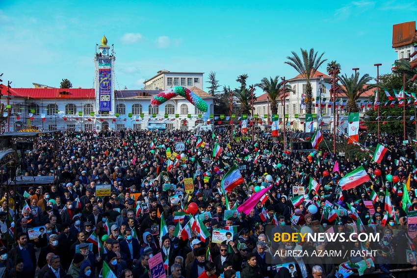 کلیپی از حضور باشکوه مردم رشت در راهپیمایی ۲۲ بهمن
