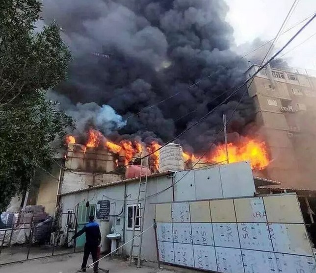 جزئیات آتش‌سوزی در هتل محل اقامت زائران ایرانی در نجف+ فیلم