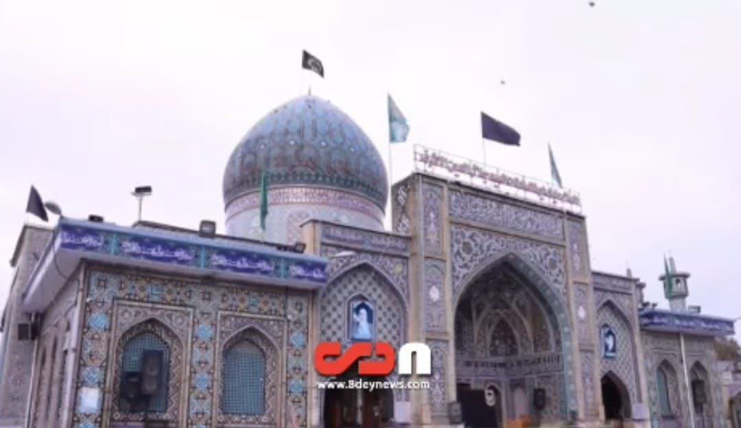 اهتزاز پرچم عزا بر گنبد حرم حضرت سلطان سید جلال‌الدین اشرف | فیلم