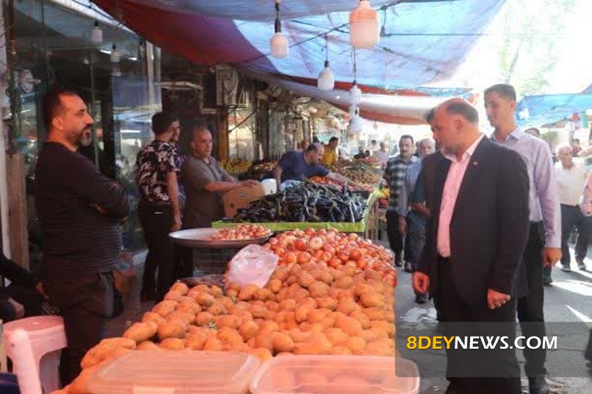 بازدید میدانی فرماندار رشت از بازار خشکبیجار | تصاویر