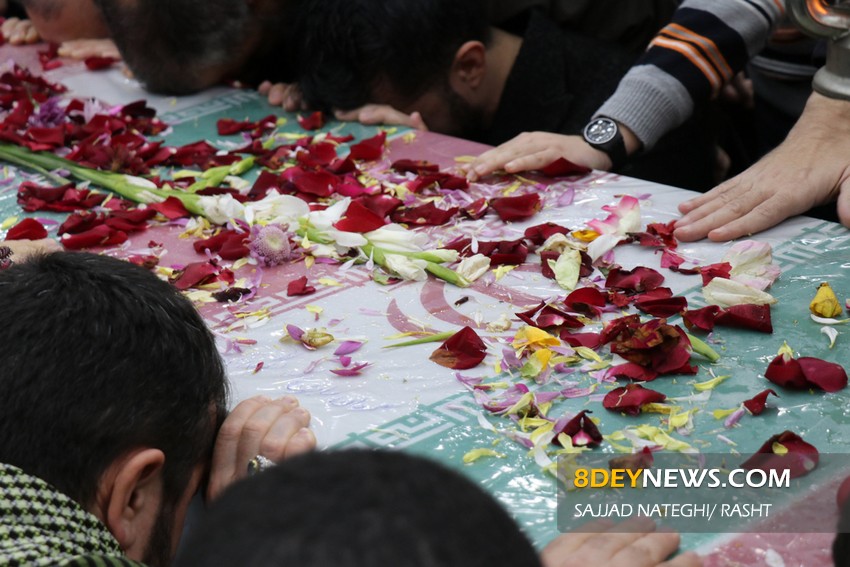 مراسم وداع با شهدای گمنام در مزار شهدای رشت | تصاویر