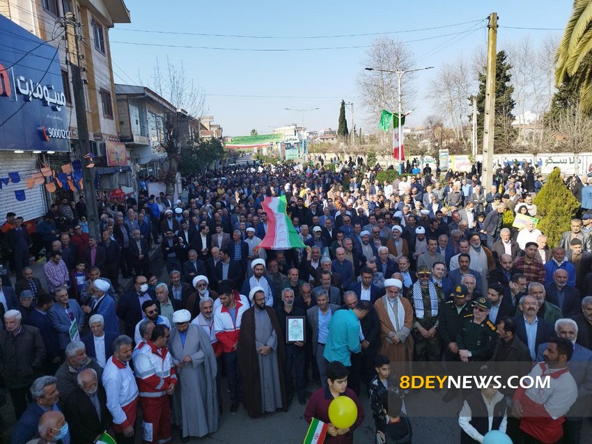 حضور پرشور مردم املش در راهپیمایی ۲۲ بهمن | تصاویر