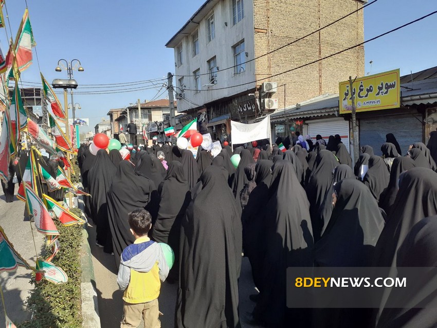 برگزاری راهپیمایی ۲۲ بهمن در آستانه‌اشرفیه | تصاویر